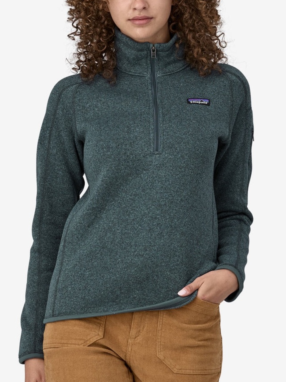 Patagonia Better Sweater 1/4 Zip Nouveau Green Women’s Size Medium